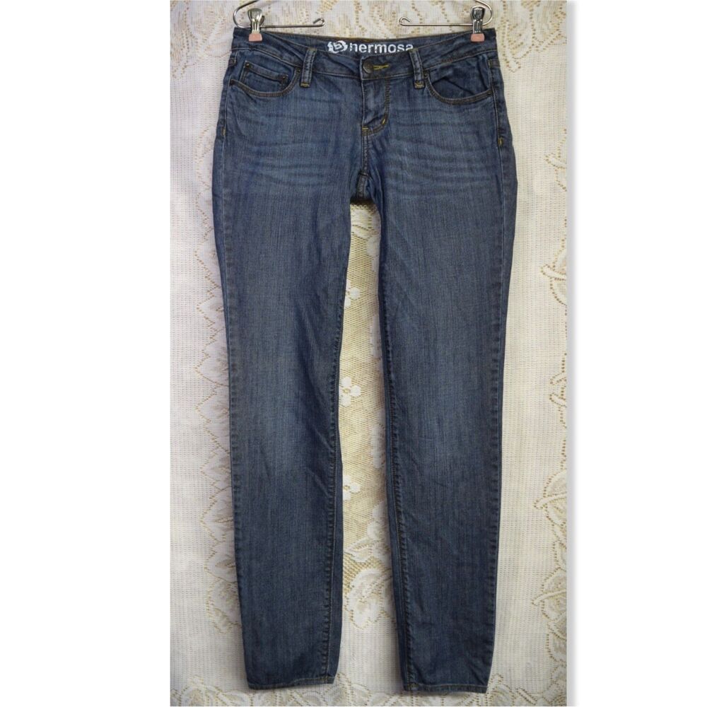 Bullhead Hermosa Super Skinny Size 5 Long Womens Jeans Y2K Medium Wash Stretch